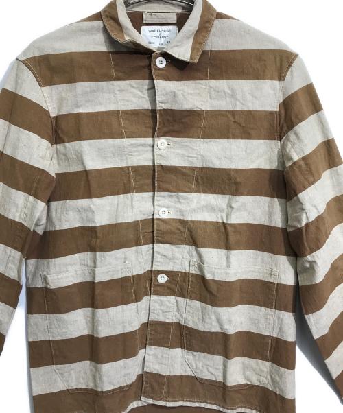 WAREHOUSE（ウエアハウス）WAREHOUSE (ウエアハウス) ブラウン プリズンジャケット ベージュ×ブラウン サイズ:40の古着・服飾アイテム