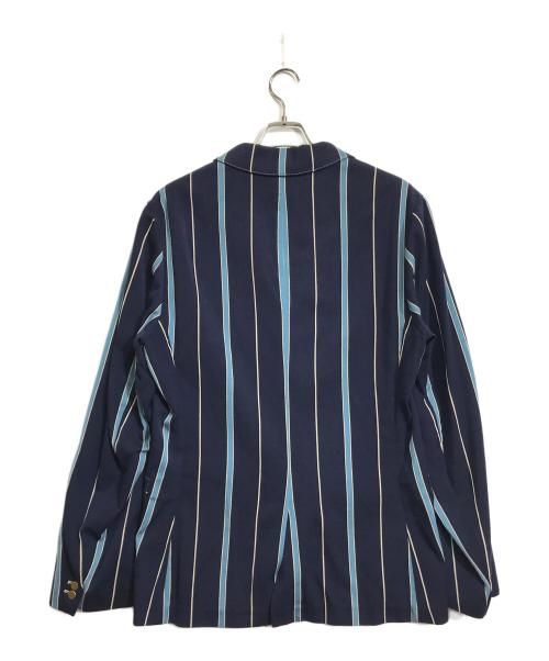 Rugby Ralph Lauren（ラグビーラルフローレン）Rugby Ralph Lauren (ラグビーラルフローレン) ストライプテーラードジャケット ネイビー サイズ:44Lの古着・服飾アイテム