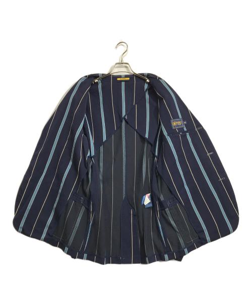 Rugby Ralph Lauren（ラグビーラルフローレン）Rugby Ralph Lauren (ラグビーラルフローレン) ストライプテーラードジャケット ネイビー サイズ:44Lの古着・服飾アイテム
