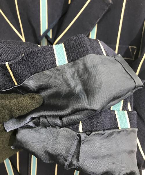 Rugby Ralph Lauren（ラグビーラルフローレン）Rugby Ralph Lauren (ラグビーラルフローレン) ストライプテーラードジャケット ネイビー サイズ:44Lの古着・服飾アイテム