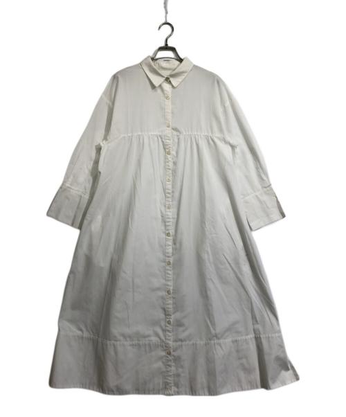essentiel HIROKO BIS（エッセンシャル ヒロコビス）essentiel HIROKO BIS (エッセンシャル ヒロコビス) ワイドシルエットシャツワンピース ホワイト サイズ:9号の古着・服飾アイテム