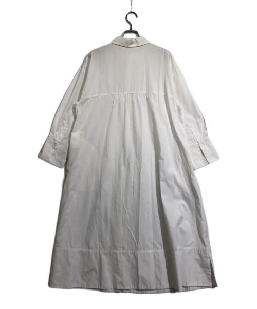 essentiel HIROKO BIS（エッセンシャル ヒロコビス）essentiel HIROKO BIS (エッセンシャル ヒロコビス) ワイドシルエットシャツワンピース ホワイト サイズ:9号の古着・服飾アイテム