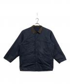 Christian Dior MONSIEURクリスチャンディオールムッシュ）の古着「襟レザースエードリバーシブルハンティングジャケット」｜ネイビー