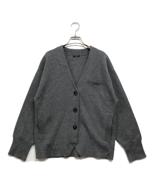 VERMEIL par iena（ヴェルメイユ パー イエナ）VERMEIL par iena (ヴェルメイユ パー イエナ) ダブルフェイスニットカーディガン グレー サイズ:Freeの古着・服飾アイテム