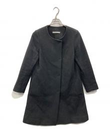 theory luxe（セオリーリュクス）の古着「ノーカラーコート」｜ブラック
