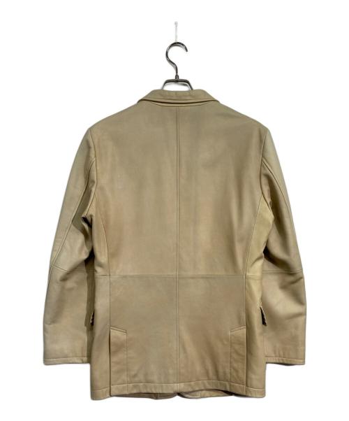 BURBERRY BLACK LABEL（バーバリーブラックレーベル）BURBERRY BLACK LABEL (バーバリーブラックレーベル) ラムレザージャケット ベージュ サイズ:Mの古着・服飾アイテム