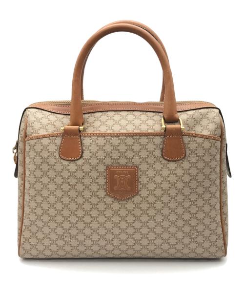 CELINE（セリーヌ）CELINE (セリーヌ) マカダム柄ハンドバッグ ブラウン×ベージュの古着・服飾アイテム