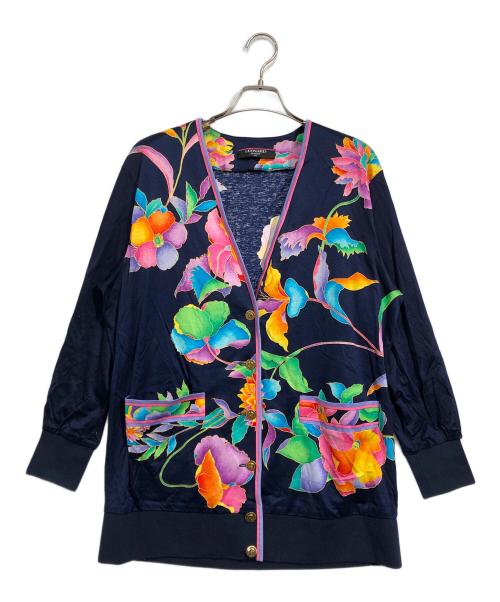 LEONARD（レオナール）LEONARD (レオナール) 金釦カーディガン ネイビー サイズ:Lの古着・服飾アイテム