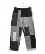 X-LARGEエクストララージ）の古着「PATCHWORK PANTS」｜ブラック×グレー