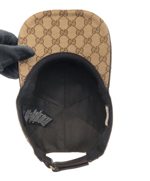 GUCCI（グッチ）GUCCI (グッチ) GGキャンバス ベースボールキャップ ベージュの古着・服飾アイテム