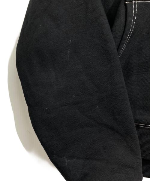 stussy（ステューシー）stussy (ステューシー) DOUBLE FACE LABEL ZIP HOODIE ブラック サイズ:Lの古着・服飾アイテム