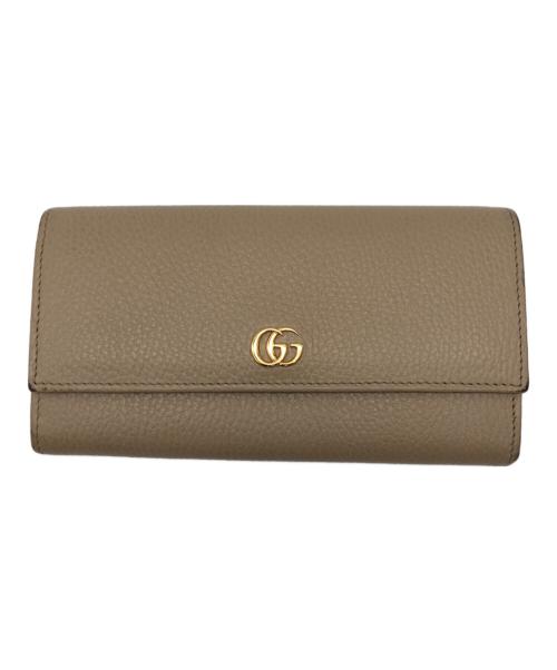 GUCCI（グッチ）GUCCI (グッチ) ダブルGコンチネンタルウォレット ベージュの古着・服飾アイテム