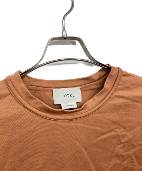 YOKE（ヨーク）YOKE (ヨーク) 半袖カットソー ブラウン サイズ:Mの古着・服飾アイテム