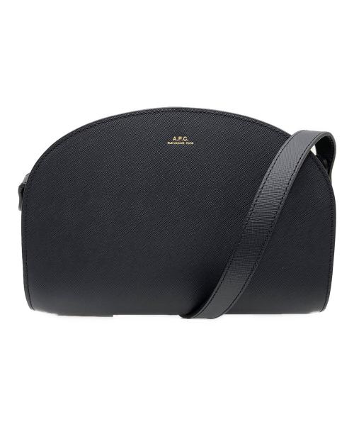 A.P.C.（アーペーセー）A.P.C. (アーペーセー) Demi Lune サフィアーノレザーバッグ ネイビーの古着・服飾アイテム