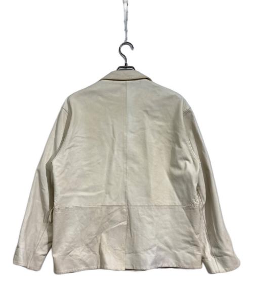 PRADA（プラダ）PRADA (プラダ) ラムレザーテーラードジャケット ホワイト サイズ:48の古着・服飾アイテム