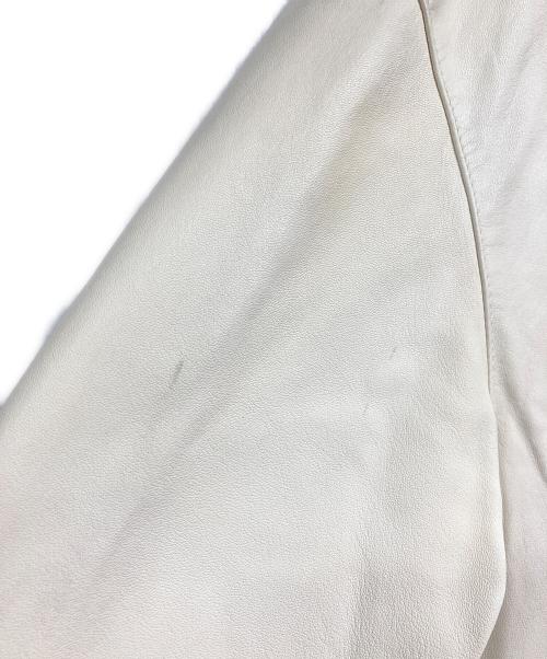 PRADA（プラダ）PRADA (プラダ) ラムレザーテーラードジャケット ホワイト サイズ:48の古着・服飾アイテム