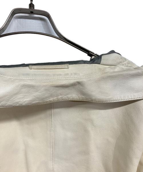 PRADA（プラダ）PRADA (プラダ) ラムレザーテーラードジャケット ホワイト サイズ:48の古着・服飾アイテム