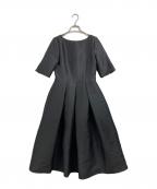 flickaフリッカ）の古着「ドット ハーフスリーブ ドレス」｜ブラック