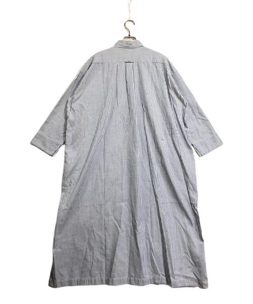 45R（フォーティファイブ・アール）45R (フォーティファイブ・アール) スーピマオックスのMシャツドレス ブルー サイズ:Freeの古着・服飾アイテム