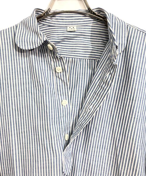 45R（フォーティファイブ・アール）45R (フォーティファイブ・アール) スーピマオックスのMシャツドレス ブルー サイズ:Freeの古着・服飾アイテム