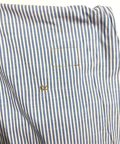 45R（フォーティファイブ・アール）45R (フォーティファイブ・アール) スーピマオックスのMシャツドレス ブルー サイズ:Freeの古着・服飾アイテム