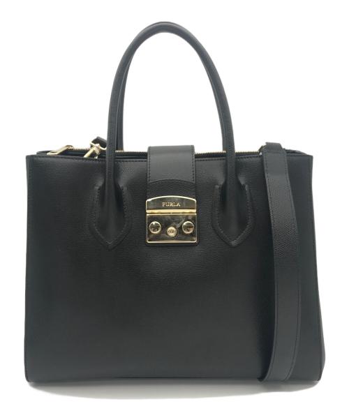 FURLA（フルラ）FURLA (フルラ) メトロポリス2WAYトートバッグ ブラックの古着・服飾アイテム