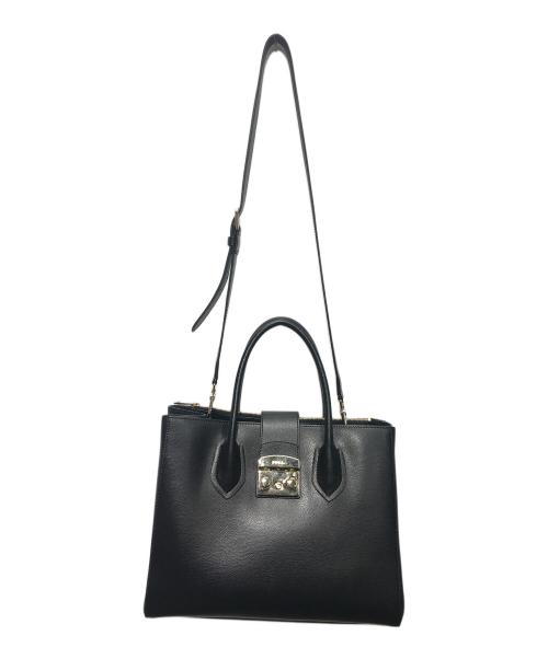 FURLA（フルラ）FURLA (フルラ) メトロポリス2WAYトートバッグ ブラックの古着・服飾アイテム