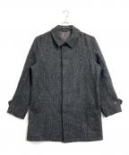 Eddie Bauer×Harris Tweedエディーバウアー×ハリスツイード）の古着「ステンカラーコート」｜グレー×ネイビー