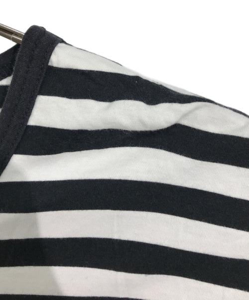 YOHJI YAMAMOTO（ヨウジヤマモト）YOHJI YAMAMOTO (ヨウジヤマモト) ボーダーカットソー ホワイト×ブラック サイズ:3の古着・服飾アイテム
