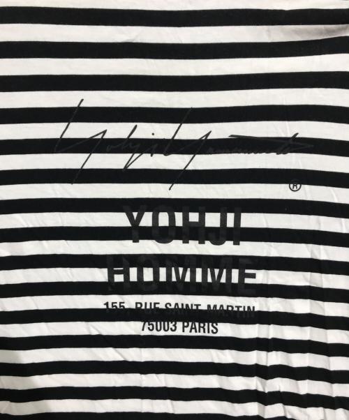 YOHJI YAMAMOTO（ヨウジヤマモト）YOHJI YAMAMOTO (ヨウジヤマモト) ボーダーカットソー ホワイト×ブラック サイズ:3の古着・服飾アイテム