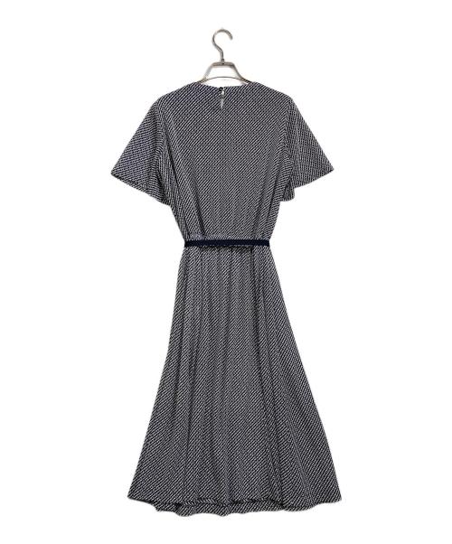 ROCHAS PREMIERE（ロシャスプルミエール）ROCHAS Premiere (ロシャスプルミエール) 総柄ワンピース ネイビー サイズ:Mの古着・服飾アイテム