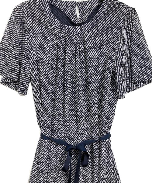 ROCHAS PREMIERE（ロシャスプルミエール）ROCHAS Premiere (ロシャスプルミエール) 総柄ワンピース ネイビー サイズ:Mの古着・服飾アイテム