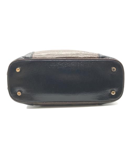 BVLGARI（ブルガリ）BVLGARI (ブルガリ) パレンテシエナメルハンドバッグ ブラウンの古着・服飾アイテム