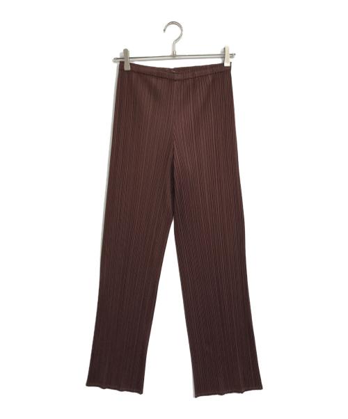 PLEATS PLEASE（プリーツプリーズ）PLEATS PLEASE (プリーツプリーズ) プリーツパンツ ブラウン サイズ:Lの古着・服飾アイテム
