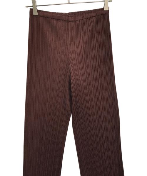 PLEATS PLEASE（プリーツプリーズ）PLEATS PLEASE (プリーツプリーズ) プリーツパンツ ブラウン サイズ:Lの古着・服飾アイテム