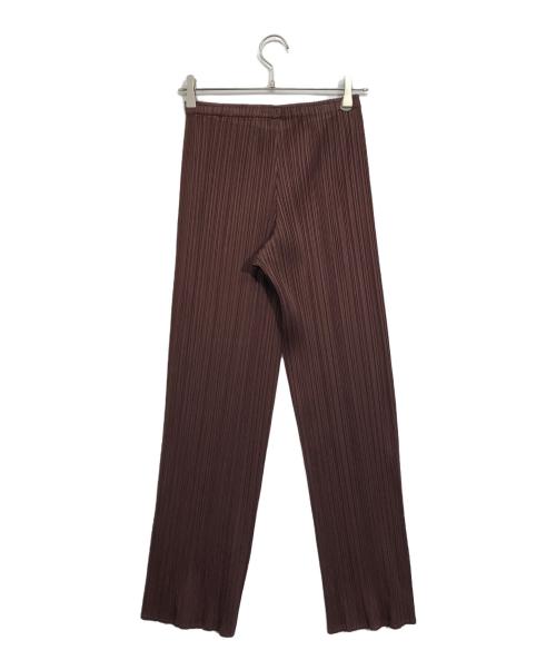 PLEATS PLEASE（プリーツプリーズ）PLEATS PLEASE (プリーツプリーズ) プリーツパンツ ブラウン サイズ:Lの古着・服飾アイテム