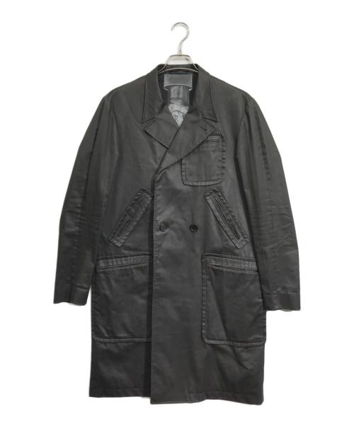 ART COMES FIRST（アートカムズファースト）ART COMES FIRST (アートカムズファースト) コーティングチェックコート ブラック サイズ:36Rの古着・服飾アイテム