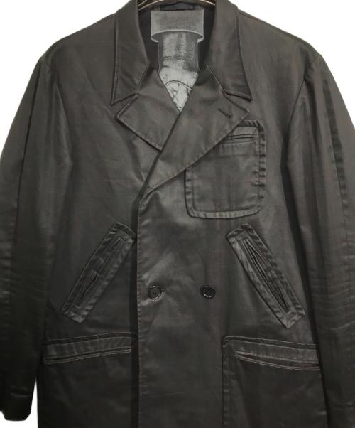 ART COMES FIRST（アートカムズファースト）ART COMES FIRST (アートカムズファースト) コーティングチェックコート ブラック サイズ:36Rの古着・服飾アイテム