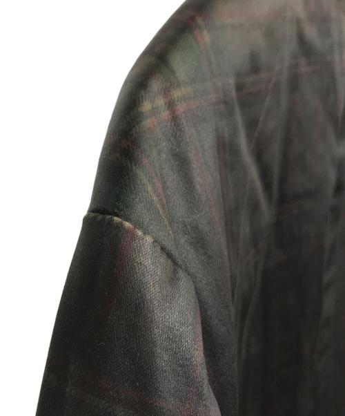 ART COMES FIRST（アートカムズファースト）ART COMES FIRST (アートカムズファースト) コーティングチェックコート ブラック サイズ:36Rの古着・服飾アイテム