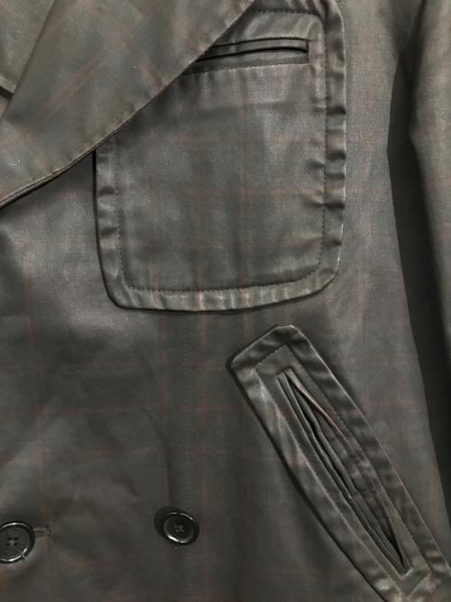 ART COMES FIRST（アートカムズファースト）ART COMES FIRST (アートカムズファースト) コーティングチェックコート ブラック サイズ:36Rの古着・服飾アイテム