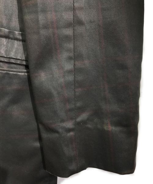 ART COMES FIRST（アートカムズファースト）ART COMES FIRST (アートカムズファースト) コーティングチェックコート ブラック サイズ:36Rの古着・服飾アイテム