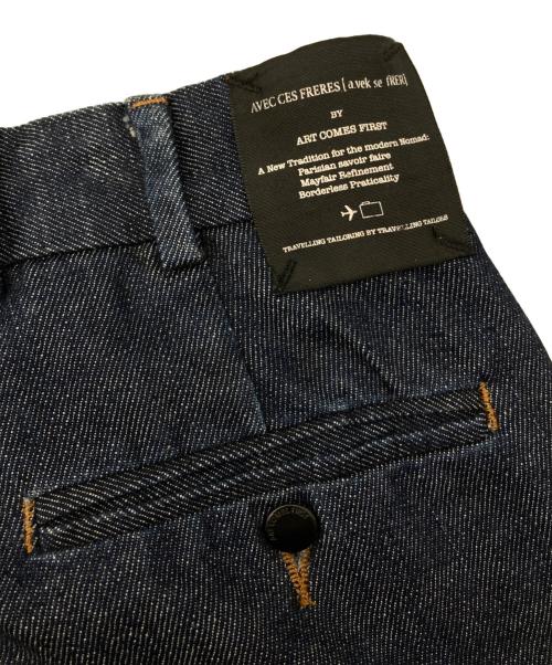 ART COMES FIRST（アートカムズファースト）ART COMES FIRST (アートカムズファースト) ツータックデニムパンツ インディゴ サイズ:なし(実寸サイズをご確認ください)の古着・服飾アイテム