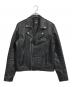 ART COMES FIRST（アートカムズファースト）の古着「レザーライダースジャケット」｜ブラック