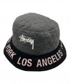 stussyステューシー）の古着「バケットハット」｜グレー