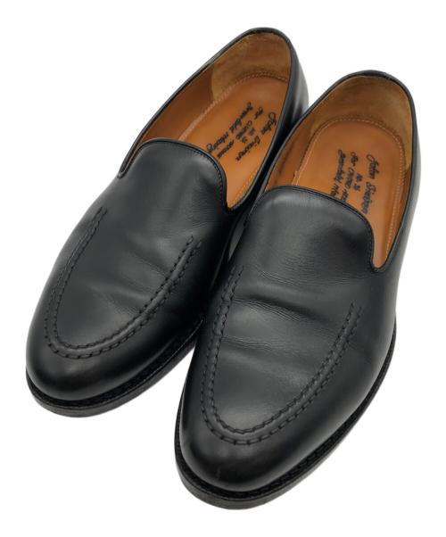 Jalan Sriwijaya（ジャランスリウァヤ）Jalan Sriwijaya (ジャランスリウァヤ) レザ-スリッポン ブラック サイズ:25ｃｍの古着・服飾アイテム