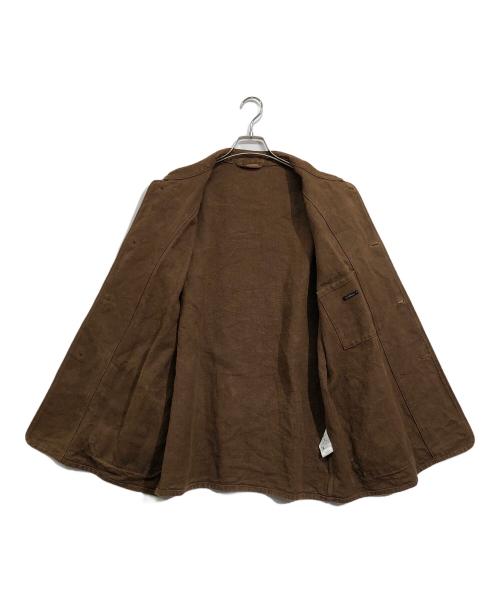 comolil（コモリ）comolil (コモリ) ヘンプダック スタンドカラージャケット ブラウン サイズ:2の古着・服飾アイテム