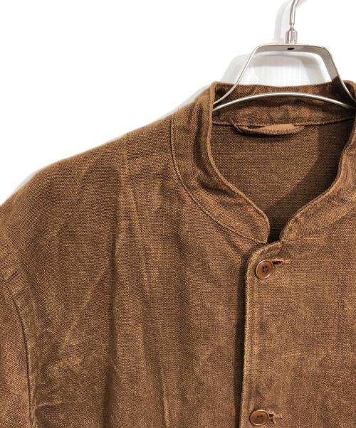 comolil（コモリ）comolil (コモリ) ヘンプダック スタンドカラージャケット ブラウン サイズ:2の古着・服飾アイテム