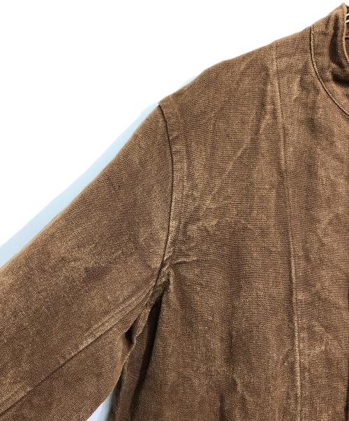 comolil（コモリ）comolil (コモリ) ヘンプダック スタンドカラージャケット ブラウン サイズ:2の古着・服飾アイテム