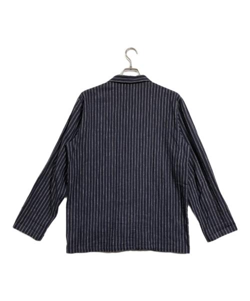 FRANK LEDER（フランクリーダー）FRANK LEDER (フランクリーダー) ストライプシャツジャケット ネイビー サイズ:Mの古着・服飾アイテム