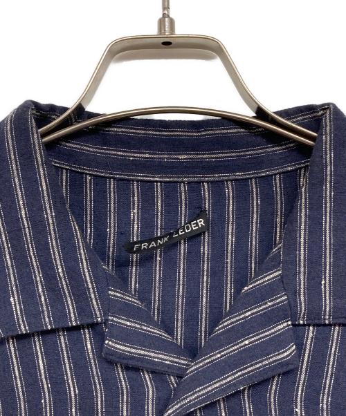 FRANK LEDER（フランクリーダー）FRANK LEDER (フランクリーダー) ストライプシャツジャケット ネイビー サイズ:Mの古着・服飾アイテム